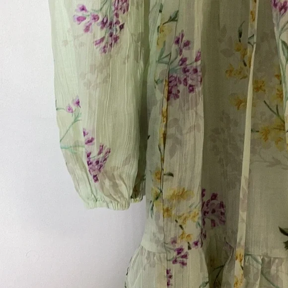 NWT Taylor Ruffle Hem Smock Dress Size XS - Picture 9 of 13